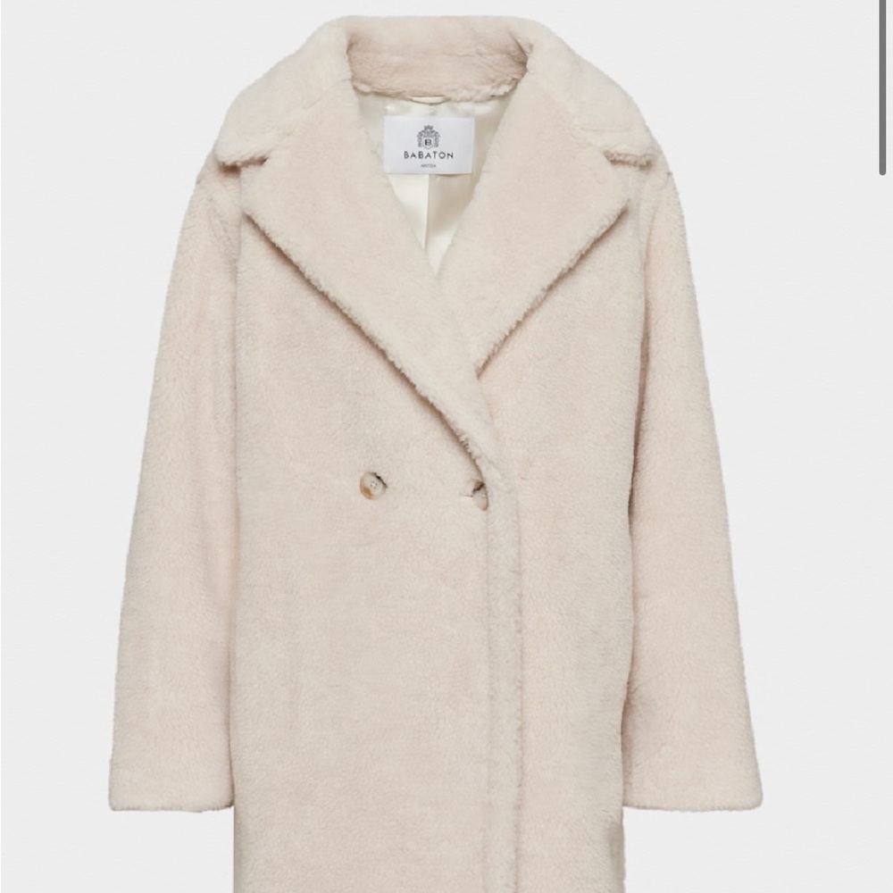 Aritzia Babaton “The Teddy” Coat - Oat Milk Beige